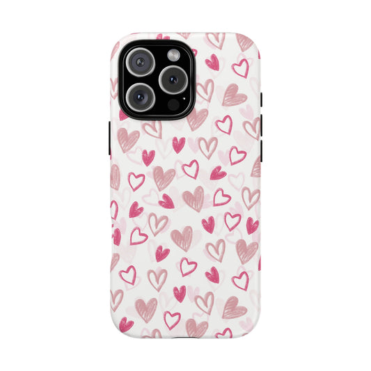 PINK HEARTS iPhone Case